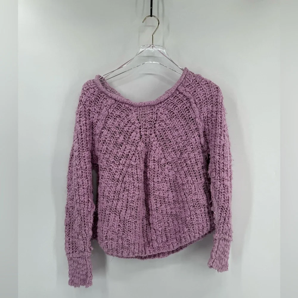 FREE PEOPLE LILAC BOUQUET IN A‎ SWIRL PULLOVER SWEATER SZ xs NWT